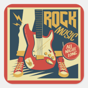 Retro Rock Music Aufkleber