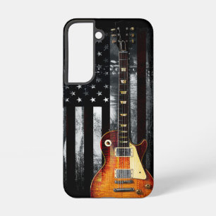 Retro Rock N Roll Amerikanische Flagge Gitarre Samsung Galaxy Hülle