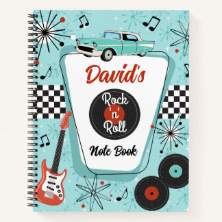 Retro Rock 'n' Roll Musik der 1950er Jahre Notizbuch