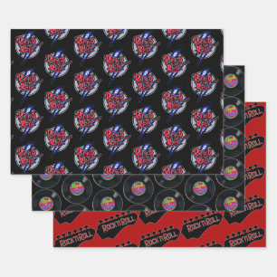 Retro Rock & Roll Collection Geschenkpapier Set