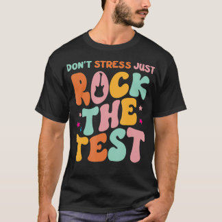 Retro rock the test day Motivierend Stuck T-Shirt