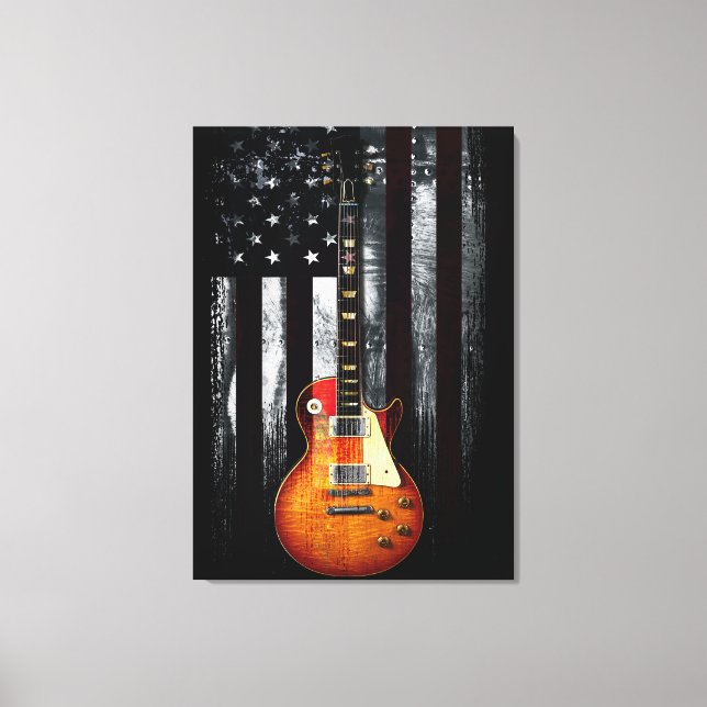 Retro Rock WIR DIE PEOPLE American Flag Leinwanddruck (Vorderseite)