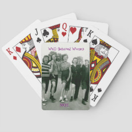 Retro/Rockabilly - Frauen, die Karten spielen Spielkarten
