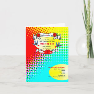 Retro-Rockabilly-Hochzeit Einladung