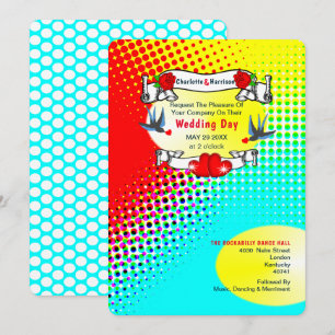 Retro Rockabilly Wedding Einladung