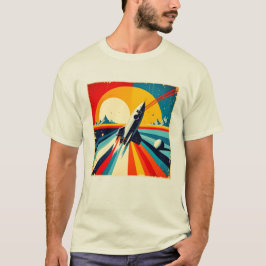 Retro Rocket Launch T-Shirt