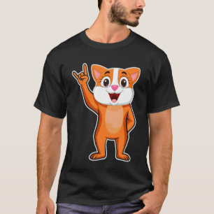 Retro-Rockmusik der süßen Katze T-Shirt