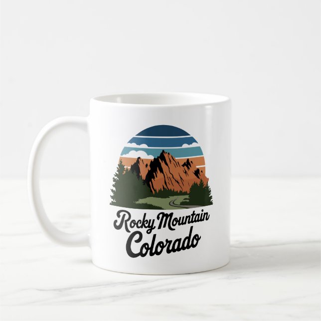 Retro Rocky Mountain Nationalpark Kaffeetasse (Links)