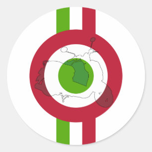 Retro Roller-Mod-Aufkleber Runder Aufkleber