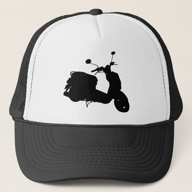 Retro Roller-Silhouette-Kappe Truckerkappe (Vorderseite)