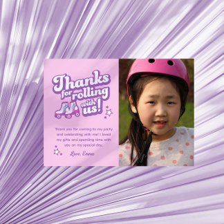 Retro Roller Skate Party Photo Merci Note