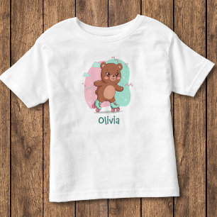Retro Roller Skaten Baby Bear Kleinkind T-shirt
