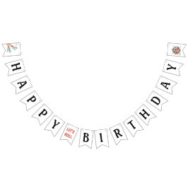 Retro Roller Skaten Birthday Banner