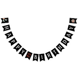 Retro Roller Skaten Birthday Banner