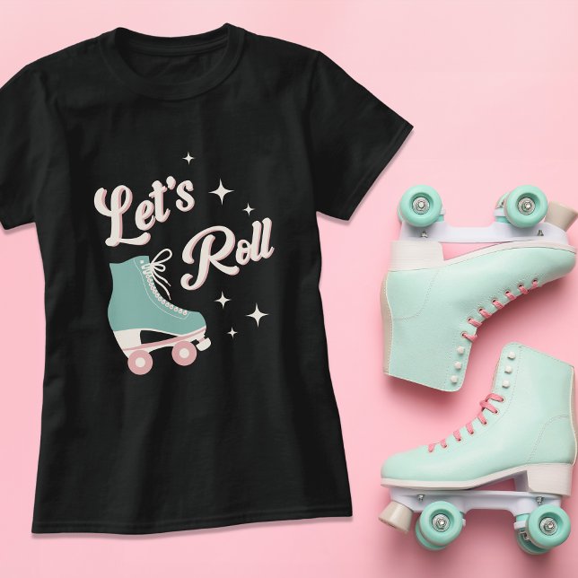 Retro Roller Skaten Birthday Party T-Shirt (Von Creator hochgeladen)