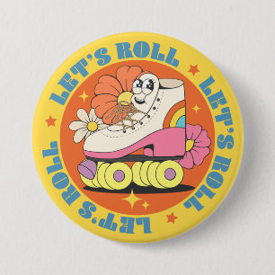 Retro Roller Skaten Button