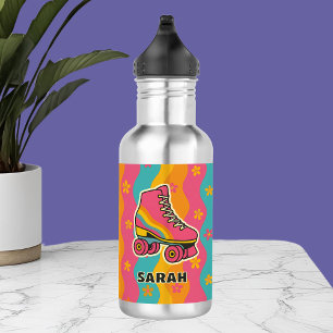 Retro Roller Skaten Girls Edelstahlflasche