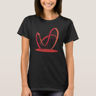 Retro Roller Untersetzer Rollercoaster Amuskulatur T-Shirt