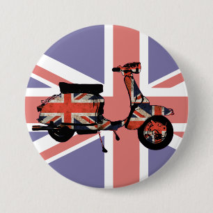 Retro Roller verwitterter Button
