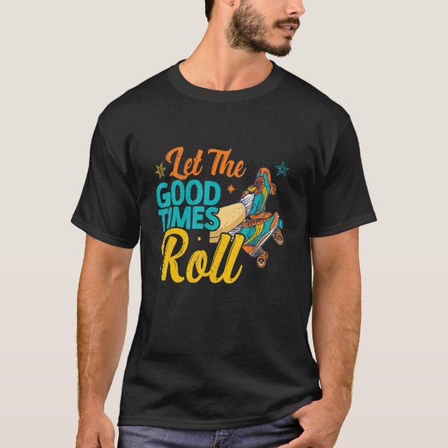 Retro Rollerskates Derby Roller Skaten für T T-Shirt (Vorderseite)