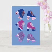 Retro Rollerskates Lila rosa