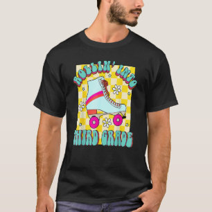 Retro Rollin 'In die dritte Klasse Rollschuh Rücks T-Shirt