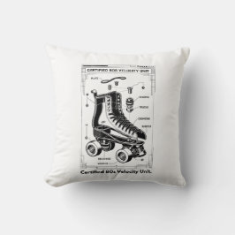 Retro-Rollschuh-T-Shirt Kissen