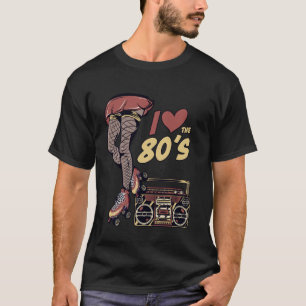 Retro-Rollschuhe Lustige 80er-Roller-Disco-Skating T-Shirt