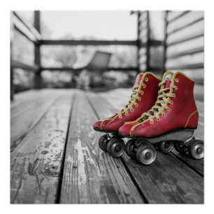 Retro-Rollschuhe Poster