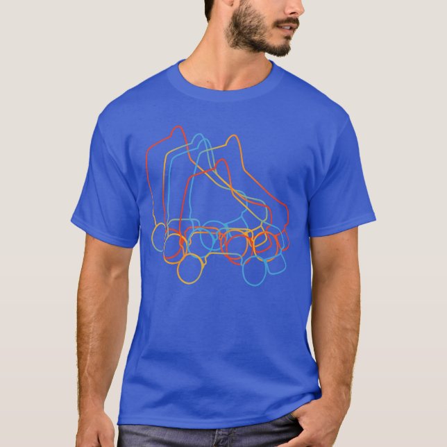 Retro-Rollschuhe Rollschuh-Geschenk T-Shirt (Vorderseite)