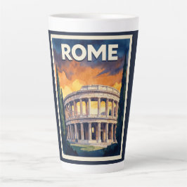 Retro-Rom-Reiseposter Milchtasse
