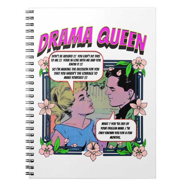 Retro Romance - Drama Queen - Spiral Carnet (Devant)