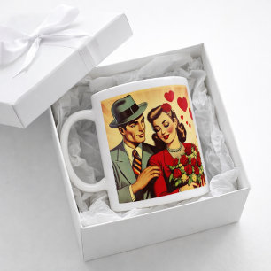 Retro Romance Valentine Kaffeetasse