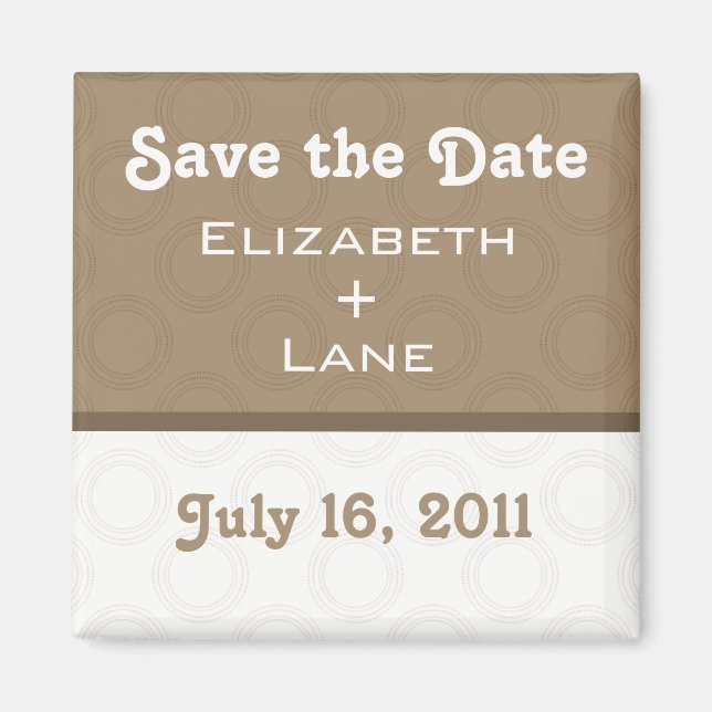 Retro Romantic Save the Date Magnet (Vorne)