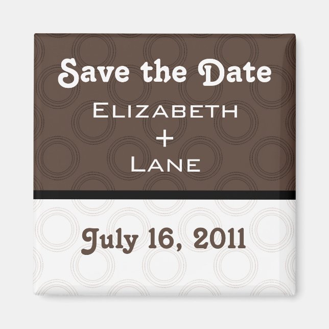 Retro Romantic Save the Date Magnet (Vorne)