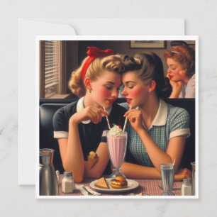Retro Romantik Feiertagskarte