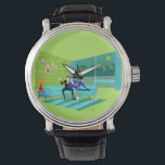 Retro Romantische Gay Couple Watch Armbanduhr<br><div class="desc">Dieses Retro Romantic Gay Couple eWatch Design ist einfach fabelhaft! Das minimalistische Design der 60er Jahre besticht durch ein ansprechendes Paar, das einen romantischen Abend genießt. Sie werden auf ihrem schönen, modernen türkisfarbenen Querschnitt in ihren Palm Springs Zuhause eingewickelt. Der elegante, kalkgrüne Raum besticht durch eine schräg verlaufende, grüne Steinmauer,...</div>