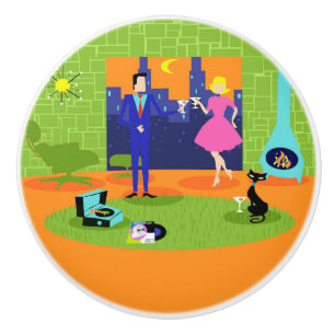 Retro Romantischer Abend Coupe Keramik Pull Keramikknauf