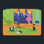 Retro romantisches Abends-Paare iPad Miniabdeckung iPad Mini Hülle<br><div class="desc">Diese Retro romantisches Abends-Paare iPad Miniabdeckung sieht wie eine Szene aus einer Sechzigerjahre romantischen Komödie heraus aus. Die unbedeutenden Ausrüstungsbeschreibungen ein attraktives Cartoonpaar im Wohnzimmer einer Mitte des Jahrhunderts modern, städtische Wohnung. Der Raum kennzeichnet vorstehend ein Grün, Steinwand mit einem Boden zum Deckenfenster mit einer Ansicht. Durch das Fenster können...</div>