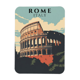 Retro Rome Italien Souvenir Classic Colosseum Magnet