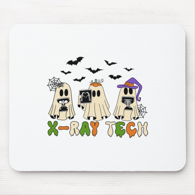 Retro Röntgen Tech Halloween Ghost Radiology Ghost Mousepad (Vorne)