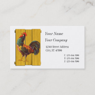 Retro Rooster Individuelle Visitenkarten Visitenkarte