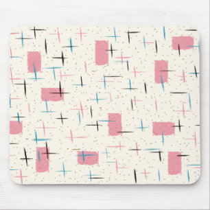 Retro rosa atomarmuster Mousepad