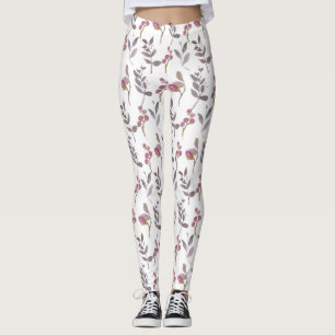 RETRO-ROSA-BLÄTTER-LEGGINGS LEGGINGS