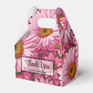 Retro-Rosa-Blumenmuster mit Gänseblümchen Geschenkschachtel