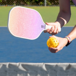 Retro Rosa Botanisches trendy Muster Pickleball Schläger