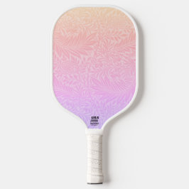 Retro Rosa Botanisches trendy Muster Pickleball Schläger