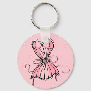 Retro Rosa Corset Schlüsselanhänger