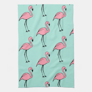 Retro-Rosa-Flamingo-Küchenhandtuch-Geschenk Geschirrtuch