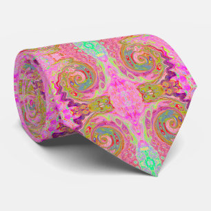 Retro Rosa, Gelb und Magenta Abstrakte Kunst, Dich Krawatte